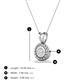 3 - Juliya 4.00 mm Round White Sapphire Rope Edge Bezel Set Solitaire Pendant Necklace 