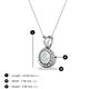 3 - Juliya 4.00 mm Round Opal Rope Edge Bezel Set Solitaire Pendant Necklace 