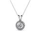 1 - Juliya 5.00 mm Round Diamond Rope Edge Bezel Set Solitaire Pendant Necklace 