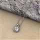 2 - Juliya 5.00 mm Round Lab Grown Diamond Rope Edge Bezel Set Solitaire Pendant Necklace 