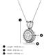 3 - Juliya 5.00 mm Round White Sapphire Rope Edge Bezel Set Solitaire Pendant Necklace 