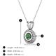 3 - Juliya 5.00 mm Round Lab Created Alexandrite Rope Edge Bezel Set Solitaire Pendant Necklace 