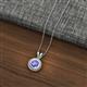 2 - Juliya 6.50 mm Round Tanzanite Rope Edge Bezel Set Solitaire Pendant Necklace 