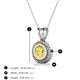 3 - Juliya 6.00 mm Round Yellow Sapphire Rope Edge Bezel Set Solitaire Pendant Necklace 