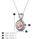 3 - Juliya 6.50 mm Round Morganite Rope Edge Bezel Set Solitaire Pendant Necklace 