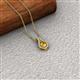 2 - Lauren 4.00 mm Round Citrine and Diamond Accent Teardrop Pendant Necklace 