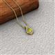 2 - Lauren 4.00 mm Round Yellow Diamond and White Diamond Accent Teardrop Pendant Necklace 