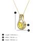 3 - Lauren 5.00 mm Round Yellow Sapphire and Diamond Accent Teardrop Pendant Necklace 