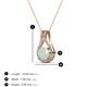 3 - Lauren 5.00 mm Round Opal and Diamond Accent Teardrop Pendant Necklace 