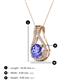 3 - Lauren 6.50 mm Round Tanzanite and Diamond Accent Teardrop Pendant Necklace 