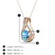 3 - Lauren 6.50 mm Round Blue Topaz and Diamond Accent Teardrop Pendant Necklace 