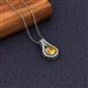 2 - Lauren 6.50 mm Round Citrine and Diamond Accent Teardrop Pendant Necklace 