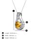 3 - Lauren 6.50 mm Round Citrine and Diamond Accent Teardrop Pendant Necklace 