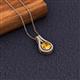 2 - Lauren 6.50 mm Round Citrine and Diamond Accent Teardrop Pendant Necklace 