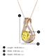 3 - Lauren 6.00 mm Round Lab Created Yellow Sapphire and Diamond Accent Teardrop Pendant Necklace 