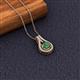 2 - Lauren 6.50 mm Round Lab Created Alexandrite and Diamond Accent Teardrop Pendant Necklace 