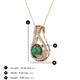 3 - Lauren 6.50 mm Round Lab Created Alexandrite and Diamond Accent Teardrop Pendant Necklace 