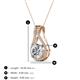 3 - Lauren 6.50 mm Round Forever Brilliant Moissanite and Diamond Accent Teardrop Pendant Necklace 