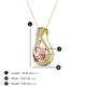 3 - Lauren 6.50 mm Round Morganite and Diamond Accent Teardrop Pendant Necklace 