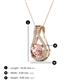 3 - Lauren 6.50 mm Round Morganite and Diamond Accent Teardrop Pendant Necklace 