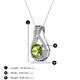 3 - Lauren 6.50 mm Round Peridot and Diamond Accent Teardrop Pendant Necklace 