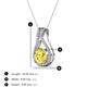 3 - Lauren 6.00 mm Round Lab Created Yellow Sapphire and Diamond Accent Teardrop Pendant Necklace 