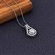 2 - Lauren 6.50 mm Round Forever Brilliant Moissanite and Diamond Accent Teardrop Pendant Necklace 