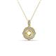 1 - Carmel Semi Mount Round Diamond Scallop Frame Halo Pendant Necklace Setting 