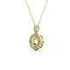 3 - Carmel Semi Mount Round Diamond Scallop Frame Halo Pendant Necklace Setting 