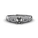 1 - Shirlyn Classic Semi Mount Round and Baguette Diamond Engagement Ring 
