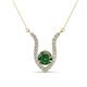 1 - Lyra 6.00 mm Round Lab Created Alexandrite and Diamond Accent Pendant Necklace 