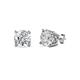 1 - Alina 0.90 ctw Round Moissanite (5.00 mm) Four Prongs Solitaire Stud Earrings 
