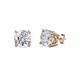 1 - Alina 0.90 ctw Round Moissanite (5.00 mm) Four Prongs Solitaire Stud Earrings 