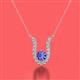 2 - Lauren 4.00 mm Round Tanzanite and Diamond Accent Pendant Necklace 