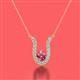 2 - Lauren 4.00 mm Round Pink Tourmaline and Diamond Accent Pendant Necklace 