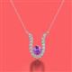 2 - Lauren 4.00 mm Round Amethyst and Diamond Accent Pendant Necklace 