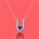 2 - Lauren 4.00 mm Round Iolite and Diamond Accent Pendant Necklace 