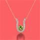 2 - Lauren 4.00 mm Round Peridot and Diamond Accent Pendant Necklace 