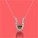 2 - Lauren 4.00 mm Round Smoky Quartz and Diamond Accent Pendant Necklace 