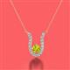 2 - Lauren 4.00 mm Round Yellow Diamond and White Diamond Accent Pendant Necklace 