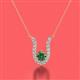 2 - Lauren 4.00 mm Round Lab Created Alexandrite and Diamond Accent Pendant Necklace 