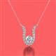 2 - Lauren 4.00 mm Round Forever Brilliant Moissanite and Diamond Accent Pendant Necklace 