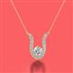 2 - Lauren 4.00 mm Round Diamond Pendant Necklace 