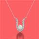 2 - Lauren 4.00 mm Round Opal and Diamond Accent Pendant Necklace 
