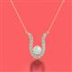 2 - Lauren 4.00 mm Round Opal and Diamond Accent Pendant Necklace 