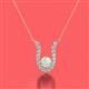 2 - Lauren 4.00 mm Round Opal and Diamond Accent Pendant Necklace 