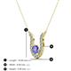 3 - Lauren 4.00 mm Round Tanzanite and Diamond Accent Pendant Necklace 