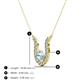 3 - Lauren 4.00 mm Round Aquamarine and Diamond Accent Pendant Necklace 