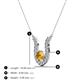 3 - Lauren 4.00 mm Round Citrine and Diamond Accent Pendant Necklace 
