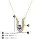 3 - Lauren 4.00 mm Round Iolite and Diamond Accent Pendant Necklace 
